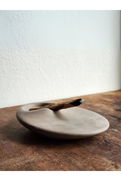 Glowry Home Krem El Yapımı Taş Tozu Tütsülük – Minimal Palo Santo Tabağı