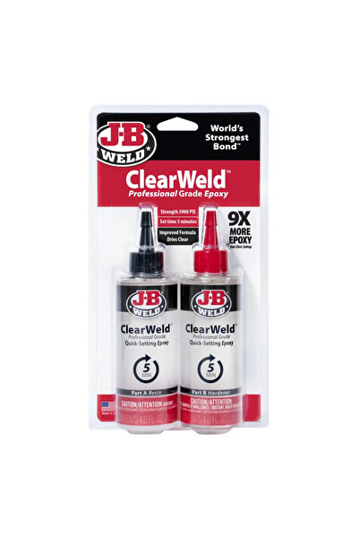 JB Weld JB ClearWeld Pro Size (Şeffaf) 200g Çoğu Yüzeyde Etkili Kalıcı Etkili...