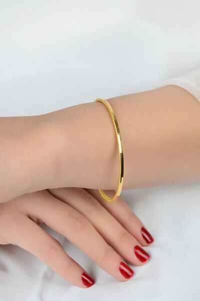 16 gr (GRAM) Oluklu Ajda Bilezik Işçiliksiz 22 Ayar Altın