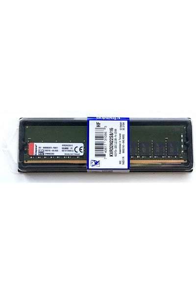 Kingston Kvr32N22S8/16, 16Gb, 3200Mhz, Ddr4, Cl22, Desktop Ram