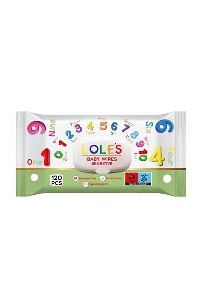 Lole's Baby Cleaning Sensitive Wet Wipes, Pack of 1 x 120 Wipes