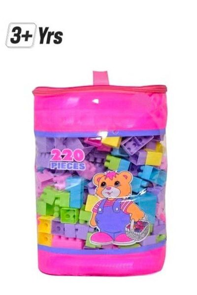 Toy Box Treasures Toy Box Building Blocks Set 220-Piece With Tote Bags For Storage Durable And Portable