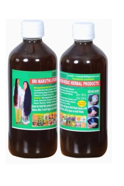 Adivasi Neelambari مجموعة من قطعتين زيت 108 عشبة الهندي لتنعيم وتطويل وتكثيف الشعر 500 مل