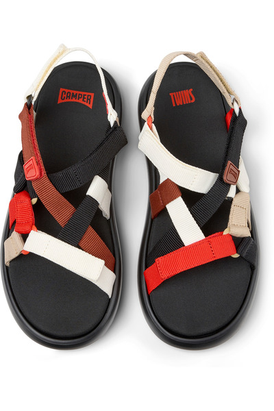 CAMPER Men’s Colorful Hook And Loop Cross-Band Soft Sole Summer Open-Toe Lightweight Twins