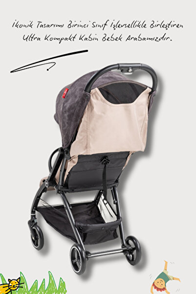 Baby2Go Ivy Kabin Boy Kolay Katlanabilen Amortisörlü Tekerler İkonik Tasarım Bebek Arabası