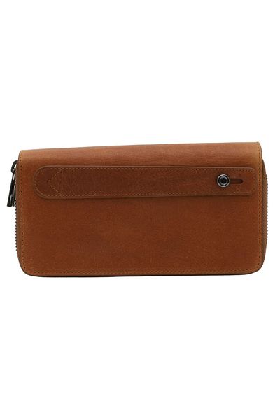 Meskanto Ultra Genuine Leather Double Zipper Wallet