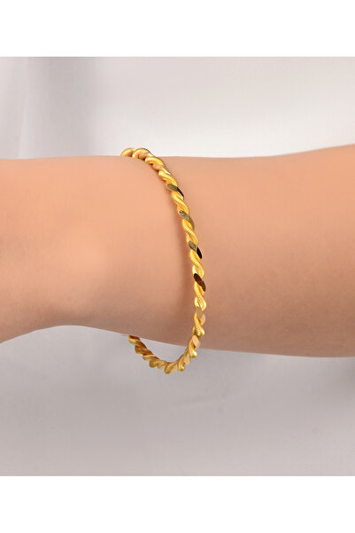 13 gr (GRAM) Paftalı Burma Bilezik 22 Ayar Altın Yatırımlık Işçiliksiz