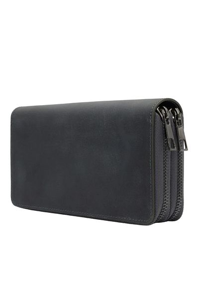 Meskanto Ultra Genuine Leather Double Zipper Wallet