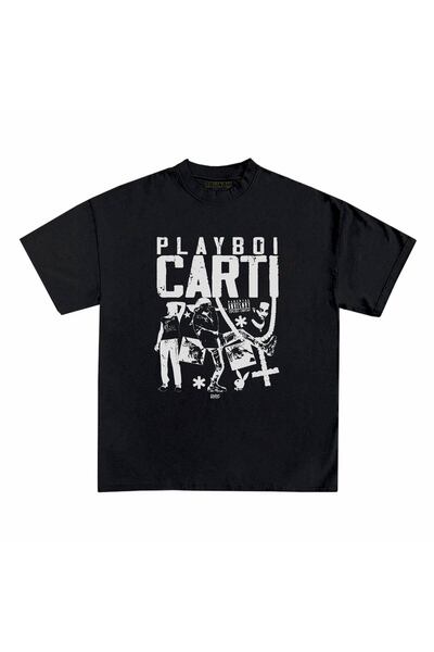 RawNox تي شيرت مطبوع بقصة فضفاضة للجنسين من PlayBoi V3