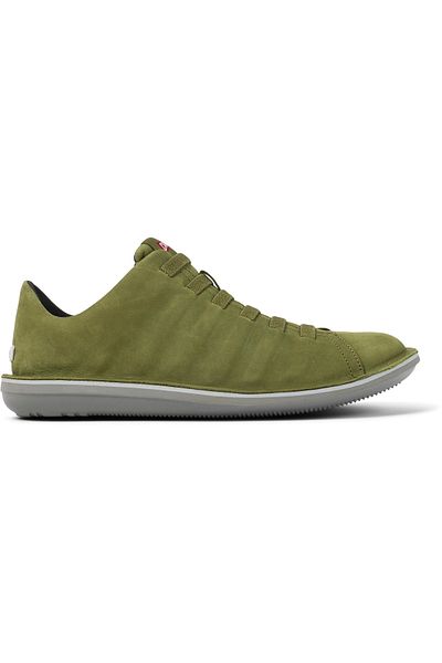 CAMPER Men's Green Textured Nubuck Casual Shoes, Lightweight with Durable EVA Sole, Beetle