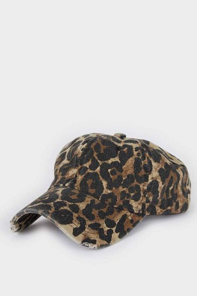 DeFacto Women's Leopard Pattern Woven Baseball Basketball Cap D8006Ax25Sm