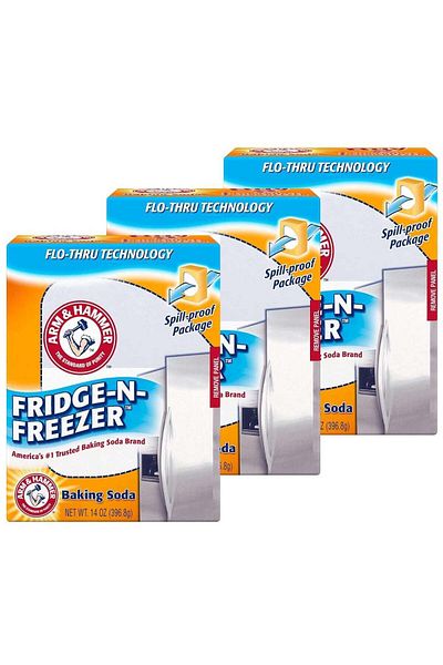 Arm&Hammer Arm & Hammer 3-piece pack baking soda odor absorber for fridge and freezer - 3*396.8 grams