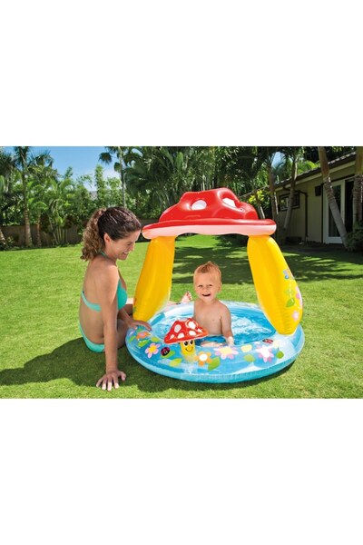 Intex Baby Inflatable Pool - Mushroom, 102 x 89 cm