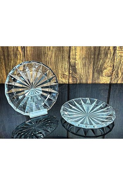 Elista Dessert & Cake Plate Crystal 19 cm 6 Pieces