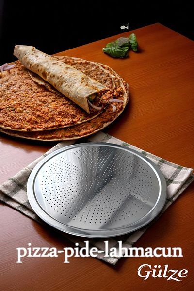 Maglor Stainless Steel Pizza-Pita-Lahmacun Tray / Baking and Presentation Tray (28 cm)