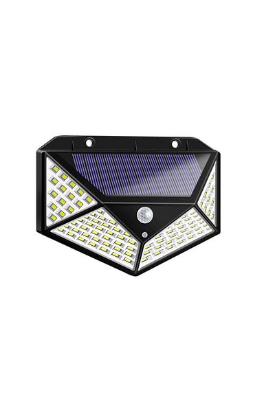 OEM Set 2 lampi de exterior cu incarcare solara si senzor de miscare, 100 LED-uri, fixare pe perete