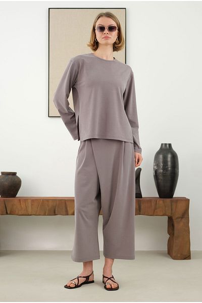 HEQA Stoned Modal Suit Ashy Gray