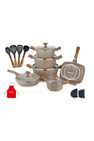 Dessini طقم أواني طهي جرانيت 19 قطعة 2040