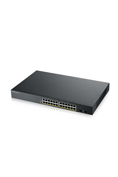 ZyXEL GS1900-24HP V2, 24 Port, GigaBit, PoE 170W, 2 Port GigaBit SFP, Yönetilebilir, Rackmount Switc