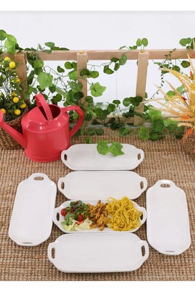 GoldenKitchen 6-Piece Presentation Plate Medium Presentation Chicken World (32X15 cm)