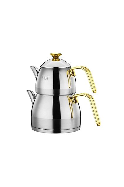 Brillant Mizar Mini Size Gold Handle Steel Teapot-Cy-5870