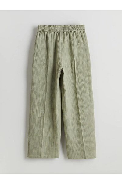 LC Waikiki Pantaloni pentru fete din muselină cu talie elastică LCW Kids (S5)