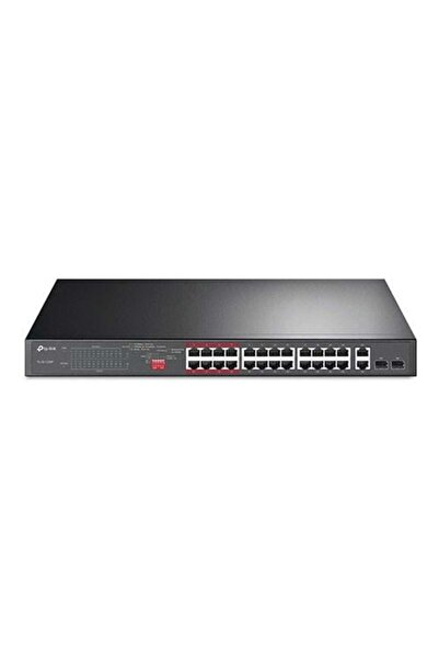 TP-LINK 24 Port 10-100 Mbps Poe+ 2 Port 10-100-1000 Mbps Switch 2 Port SFP Çe...
