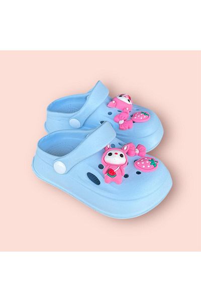 Seha Rooster Girl Child Sticker Light Sole Closed Front Slippers Sandals