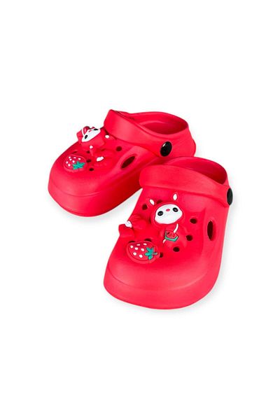 Seha Rooster Girl Child Sticker Light Sole Closed Front Slippers Sandals