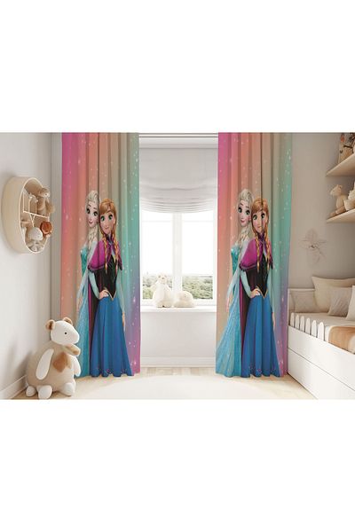 Şen Dekorasyon Elsaanna Children's Background Curtain