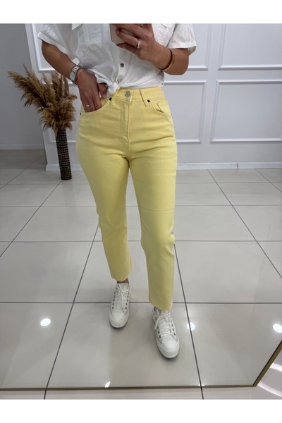 Butik Renkli Jean Pantolon Boy Fıt