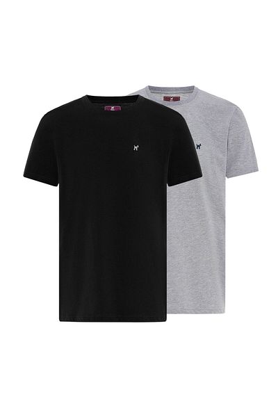 Williot Tricou din 2 piese pentru bărbați Ignacio, cu croiala normală, cu detaliu de broderie