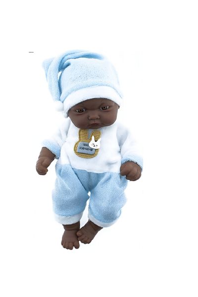 rexa 12-Inch African American Baby Doll – Soft Body Toy for Kids (23 cm Height)