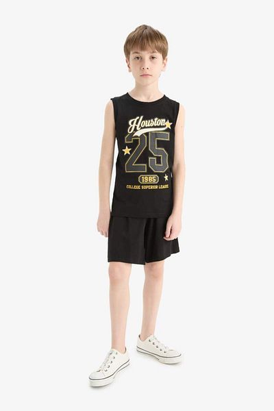 DeFacto New Season Boys' Crew Neck Printed Undershirt