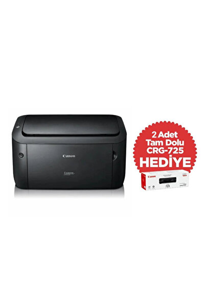 Canon i-SENSYS LBP6030B, Lazer Yazıcı (Siyah), Orjinal +2adet CRG725 Toner He...