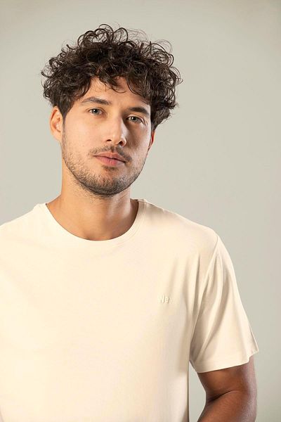 Weweus Ανδρικό Modal Basic T-Shirt με λογότυπο Skin 239
