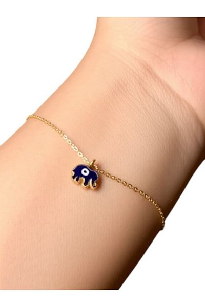 Feron accessories Evil Eye Bead Gold Bracelet