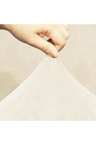 OEM Husa universala pentru canapea standard cu 3 locuri, imitatie catifea, culoare BEJ