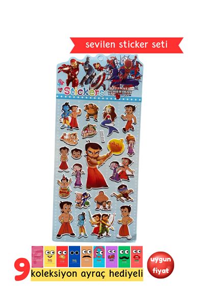 Pembe Pasaj Chhota Bheem Sticker - Cartoon Sticker - Embossed Sticker Sticker for Kids