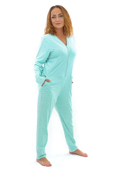 dendy Dámský overal pyžamový dlouhý Light blue 119/L