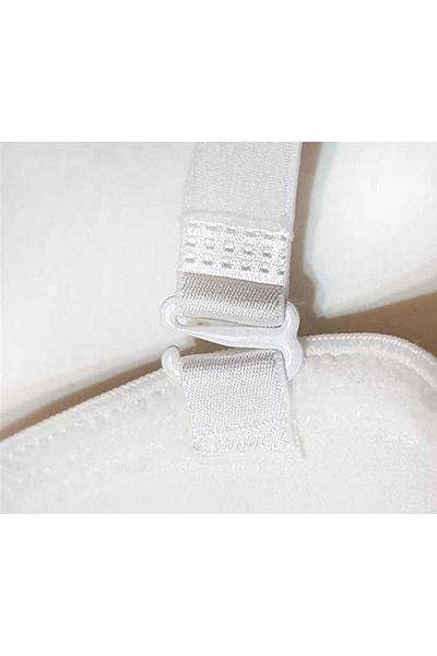 gigigiyim Σουτιέν χωρίς στήριγμα Satin Detail Ruched C Cup Λευκό