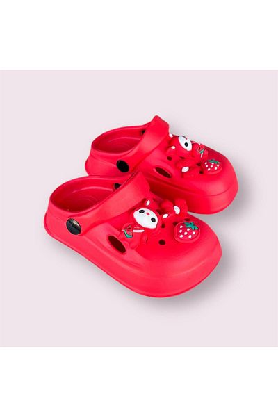 Seha Rooster Girl Child Sticker Light Sole Closed Front Slippers Sandals