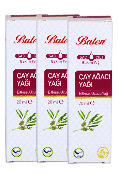 GÜLCE LOKMAN HEKİM AKTAR زيت شجرة الشاي بالين 3 × 20 مل تقطير