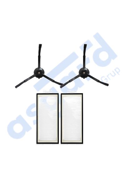 Asgard Grup Roborock Q Revo Pro-S-Maxv Compatible 2 Side Brushes 2 Filters