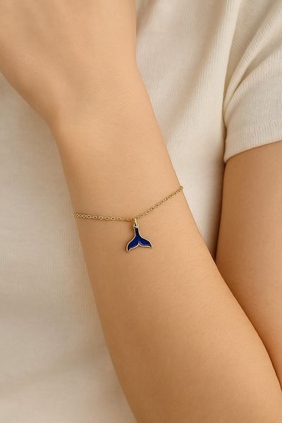 Feron accessories Evil Eye Bead Gold Bracelet