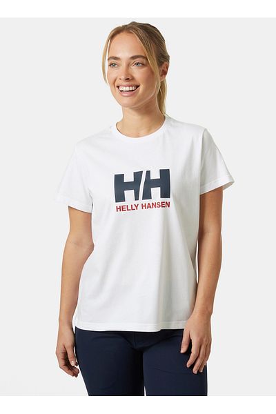 Helly Hansen Hha.54593_Helly Hansen W Hh Logo T- White Crew Neck Regular Plain Women's T-Shirt