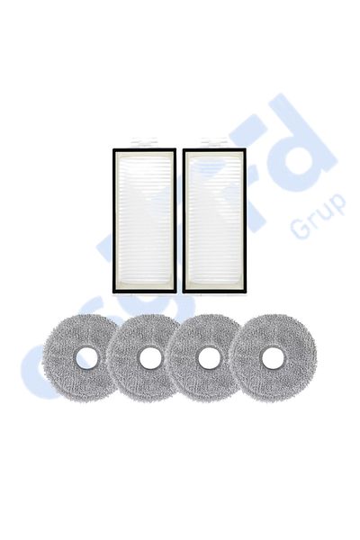 Asgard Grup Roborock Q Revo Pro-S-Maxv Compatible 2 Filters 4 Mops