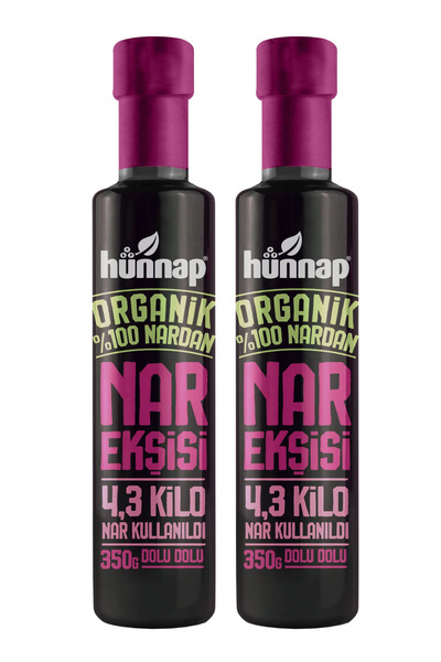 Hünnap Organik Nar Ekşisi 350 Gr x 2 Adet