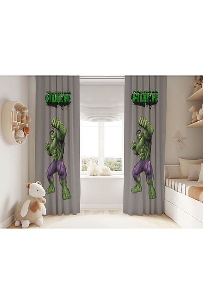 Şen Dekorasyon Hulk Children's Background Curtain