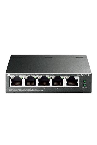TP-LINK 5-Port 65W 4-Port Poe Tl-Sg105Pe Gigabit Managed Poe Switch